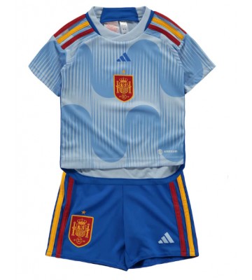 Maillot de foot Espagne Extérieur enfant Monde 2022 Manches Courte (+ pantalon court)